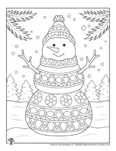 Winter adult coloring pages woo jr kids activities childrens publishing