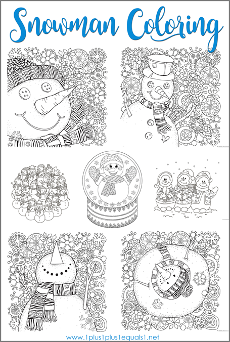 Snowman coloring pages