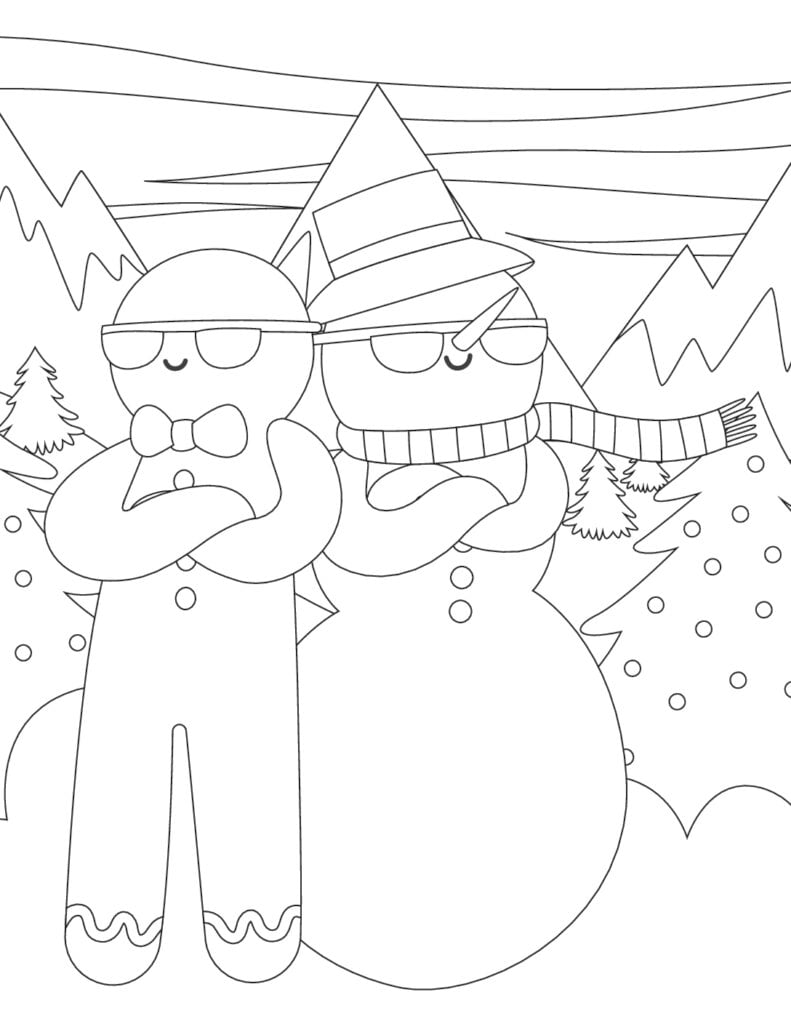 Free printable snowman coloring pages