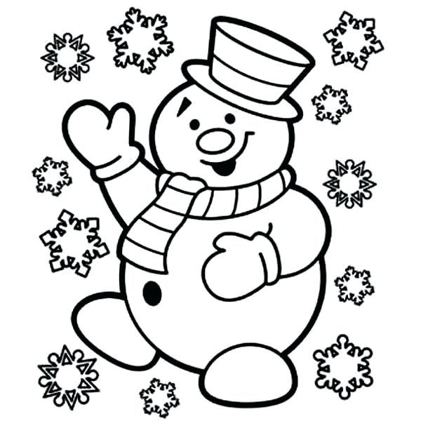 Adorable snowman coloring pages for little ones