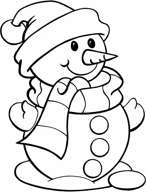 Cute snowman coloring pages pdf ideas for toddlers