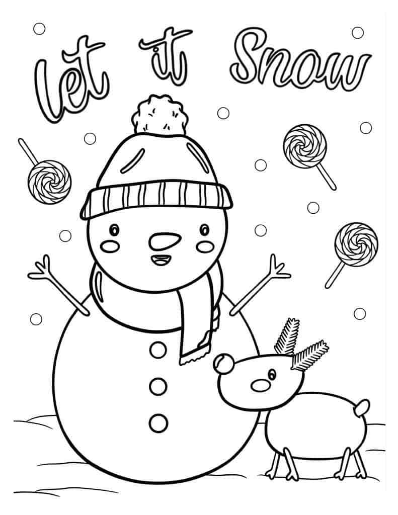 Snowman coloring pages by coloringpageswk on