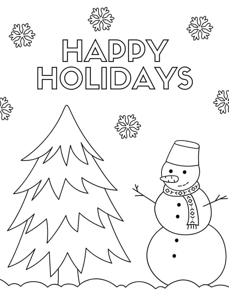 Free printable snowman coloring pages for kids