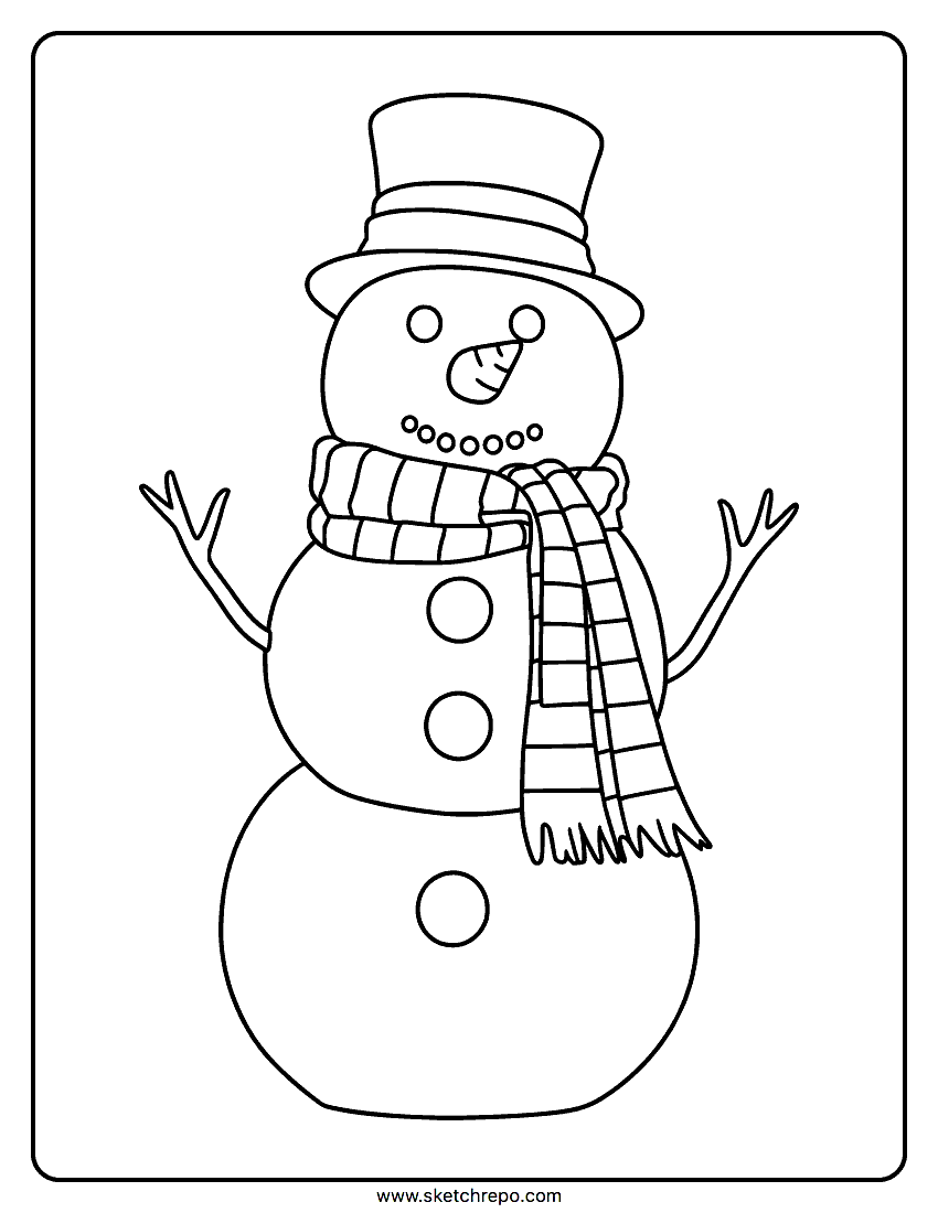 Snowman coloring pages â sketch repo