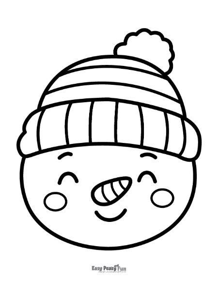 Printable snowman coloring pages