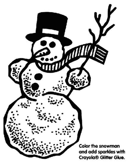 Snowman coloring page