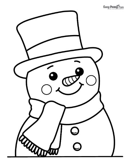 Printable snowman coloring pages