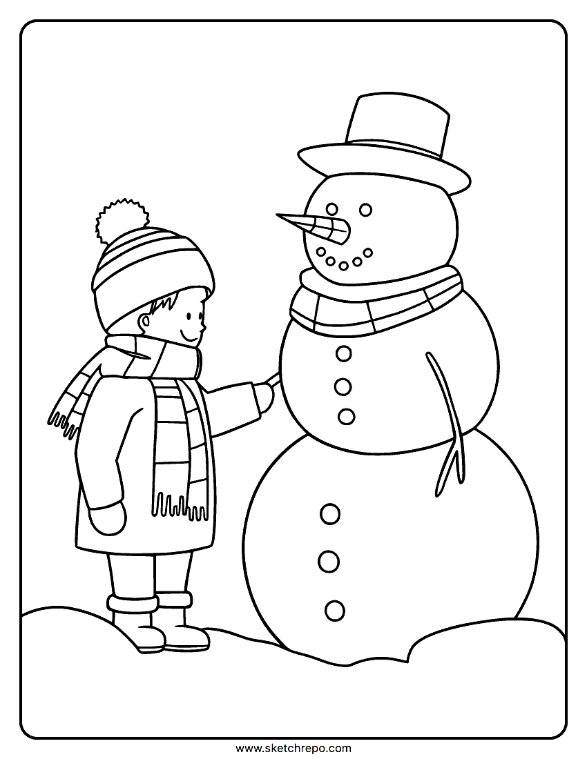 Snowman coloring pages â sketch repo