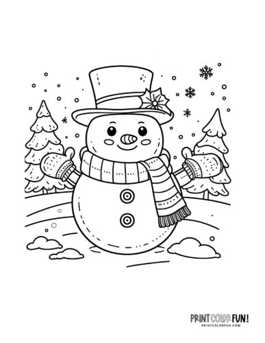 Cool snowman coloring pages plus snowman word search mazes to chill out with at