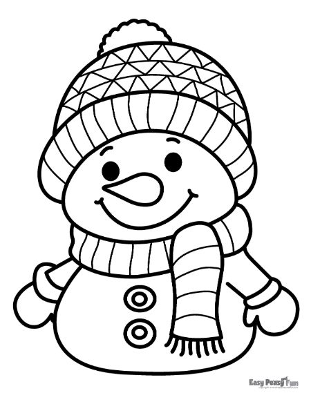 Printable snowman coloring pages