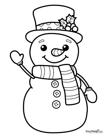 Printable snowman coloring pages