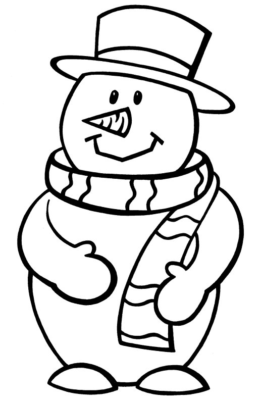 Free printable snowman coloring pages for kids