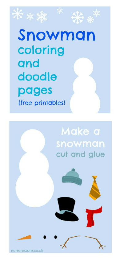 Loring pages snowman printable