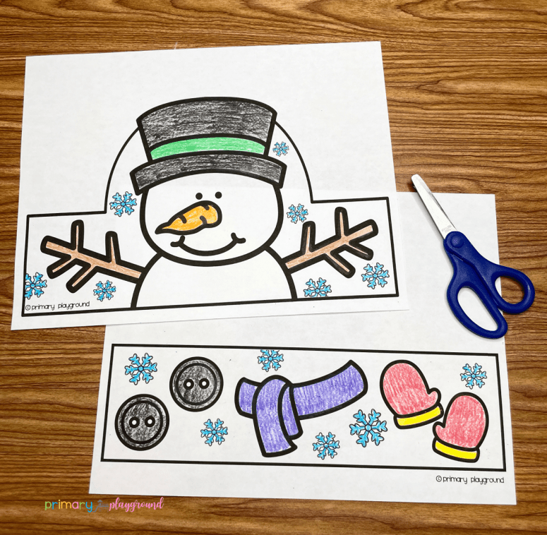 Free printable snowman hat