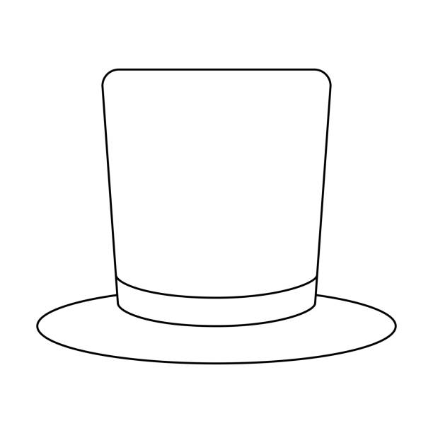 Top hat icon stock illustration