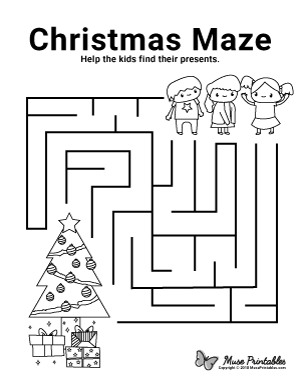 Free printable christmas mazes