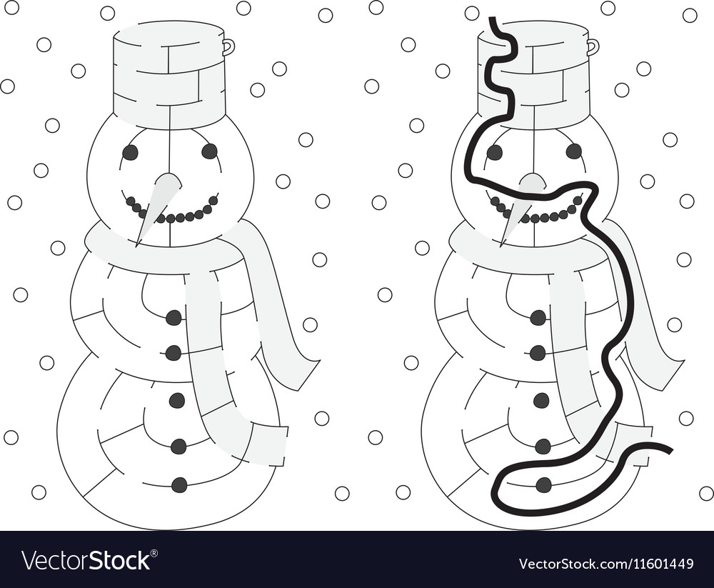 Snowman maze royalty free vector image