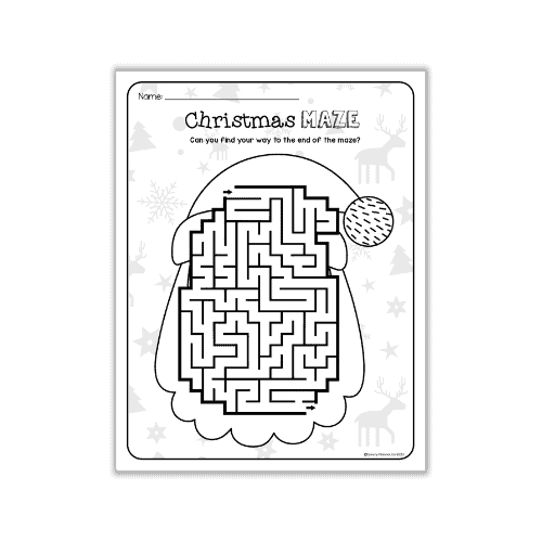 Free printable christmas mazes for kids flourishing mama