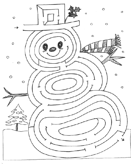 Christmas snowman maze and coloring page christmas coloring pages christmas colors christmas maze