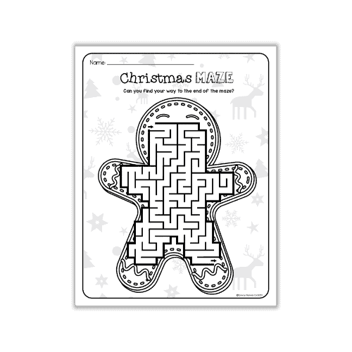 Free printable christmas mazes for kids flourishing mama