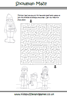 Snowman maze