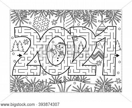 Year maze game vector photo free trial bigstock