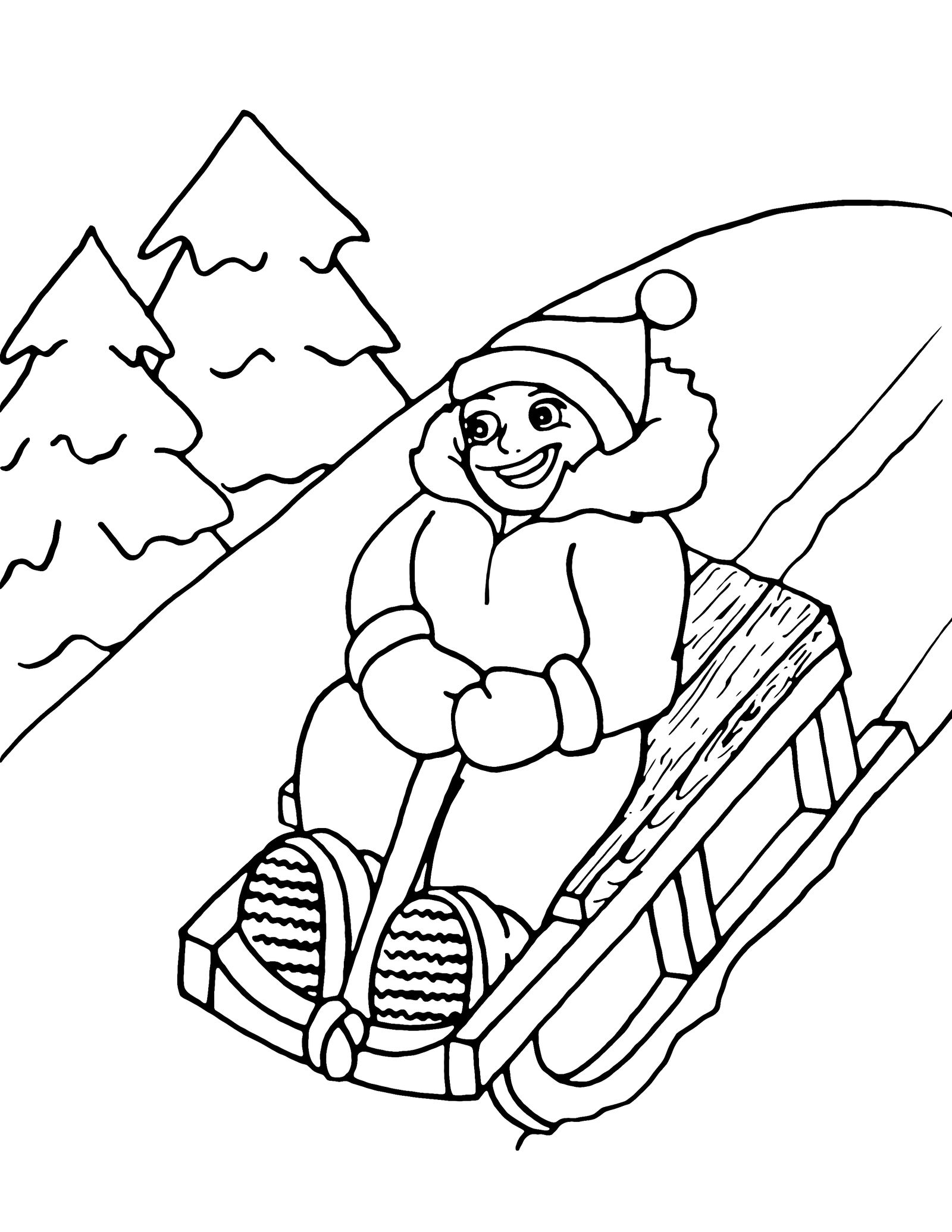 Sled coloring page by cetivarose on