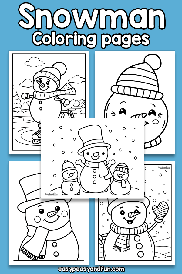 Printable snowman coloring pages