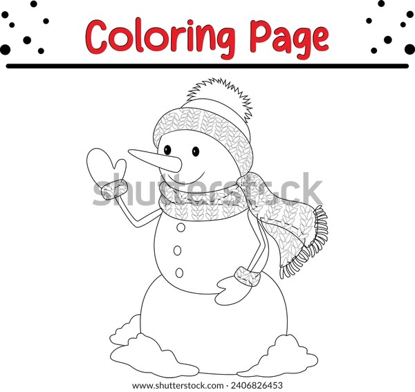 Coloring page snowman åçãåºåç çãd çäåçéå