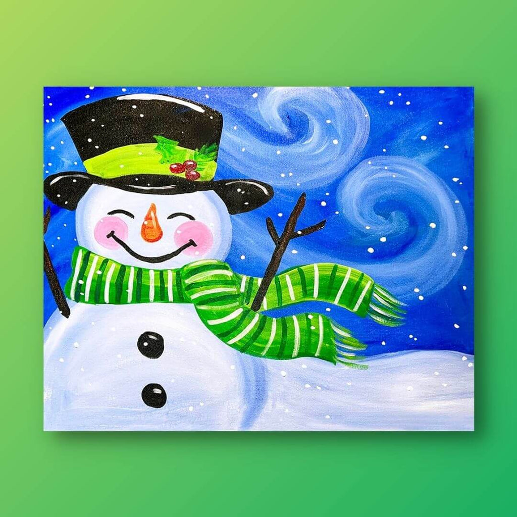 Swirly snowman painting kit