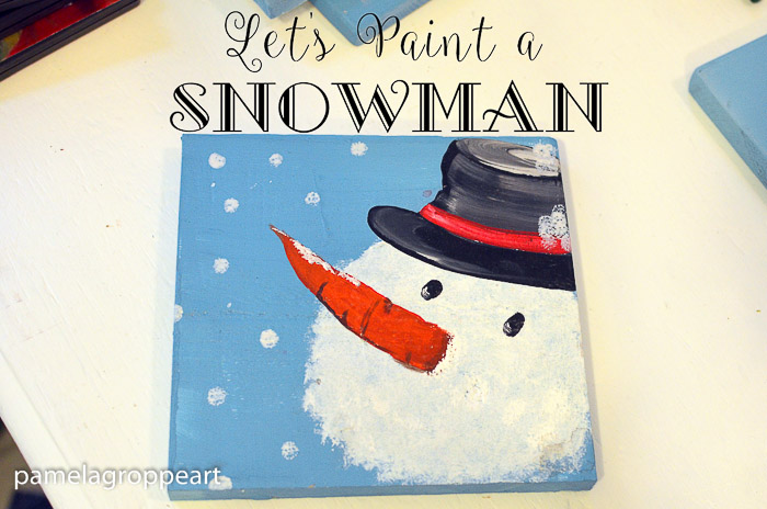 Paint a snowman face