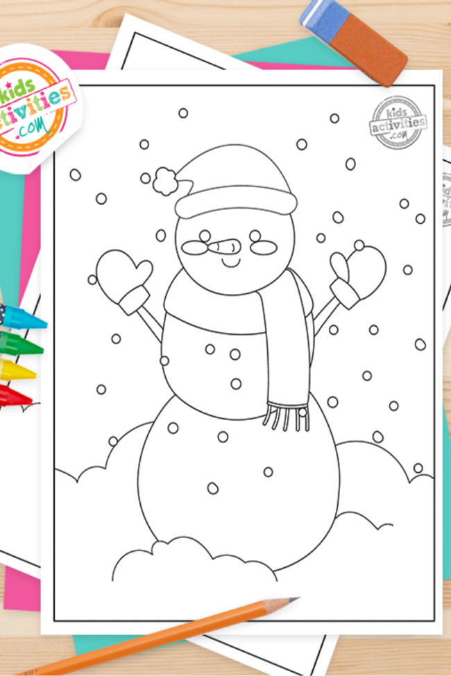 Free printable snowman coloring pages kids activities blog