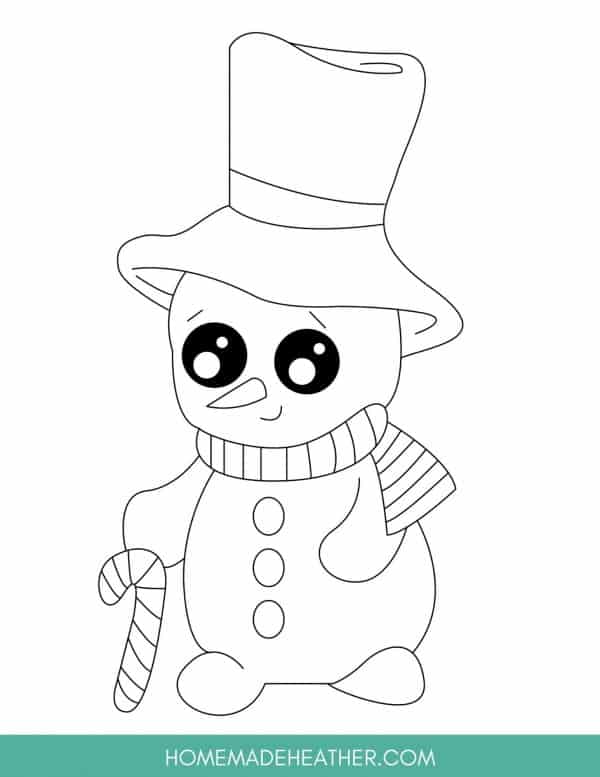 Free printable snowman coloring pages homemade heather