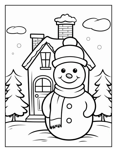 Snowman coloring pages to print