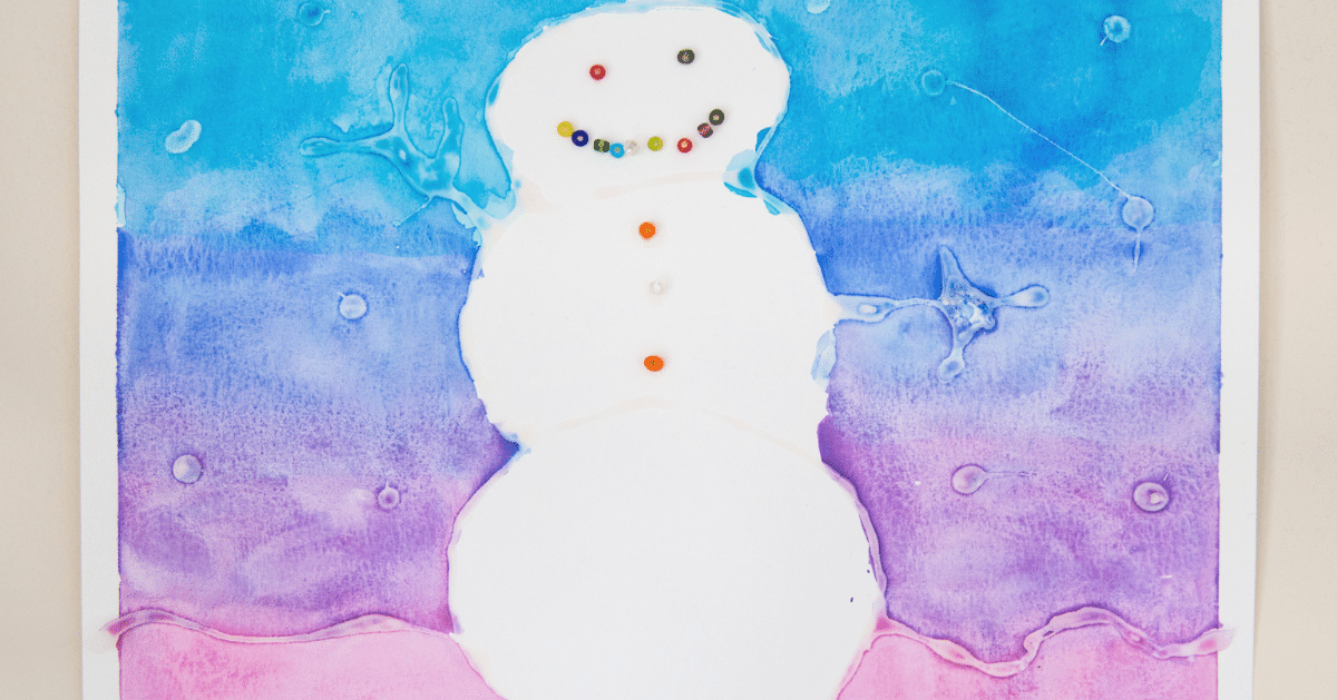 How to make snowman paintings with glue