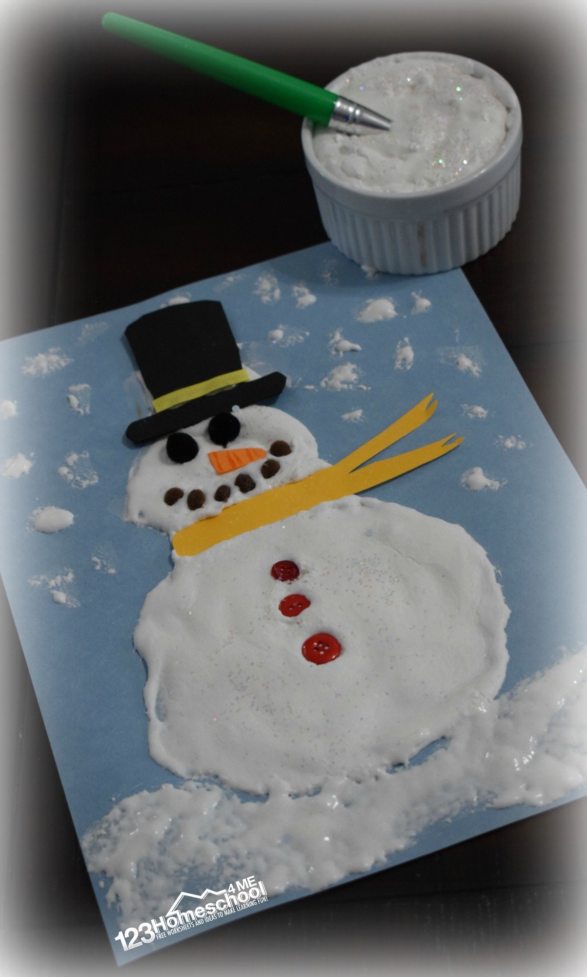 Puffy snow paint recipe