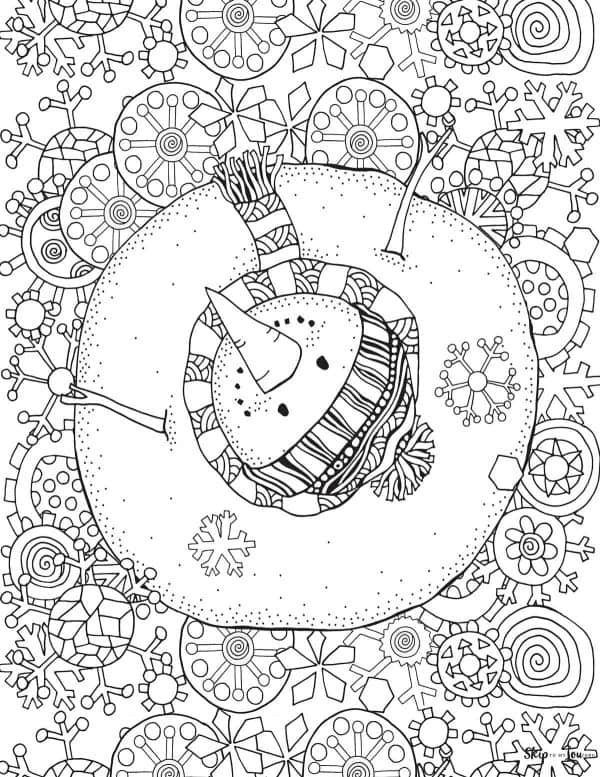 Snowman coloring pages skip to my lou