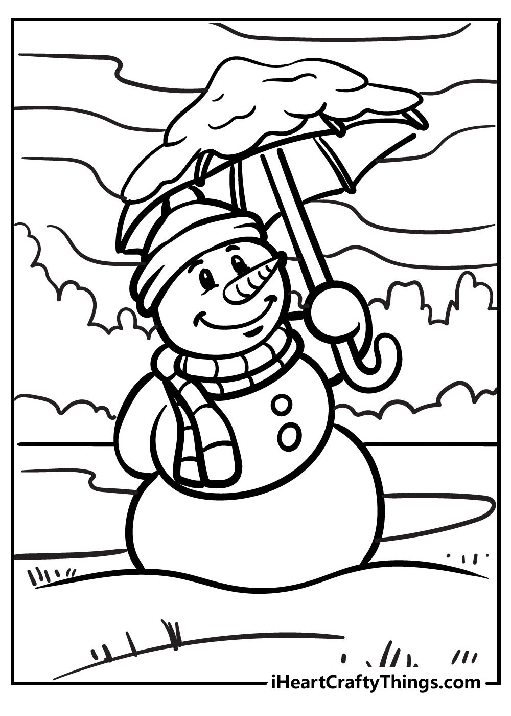 Snowman coloring pages free printables