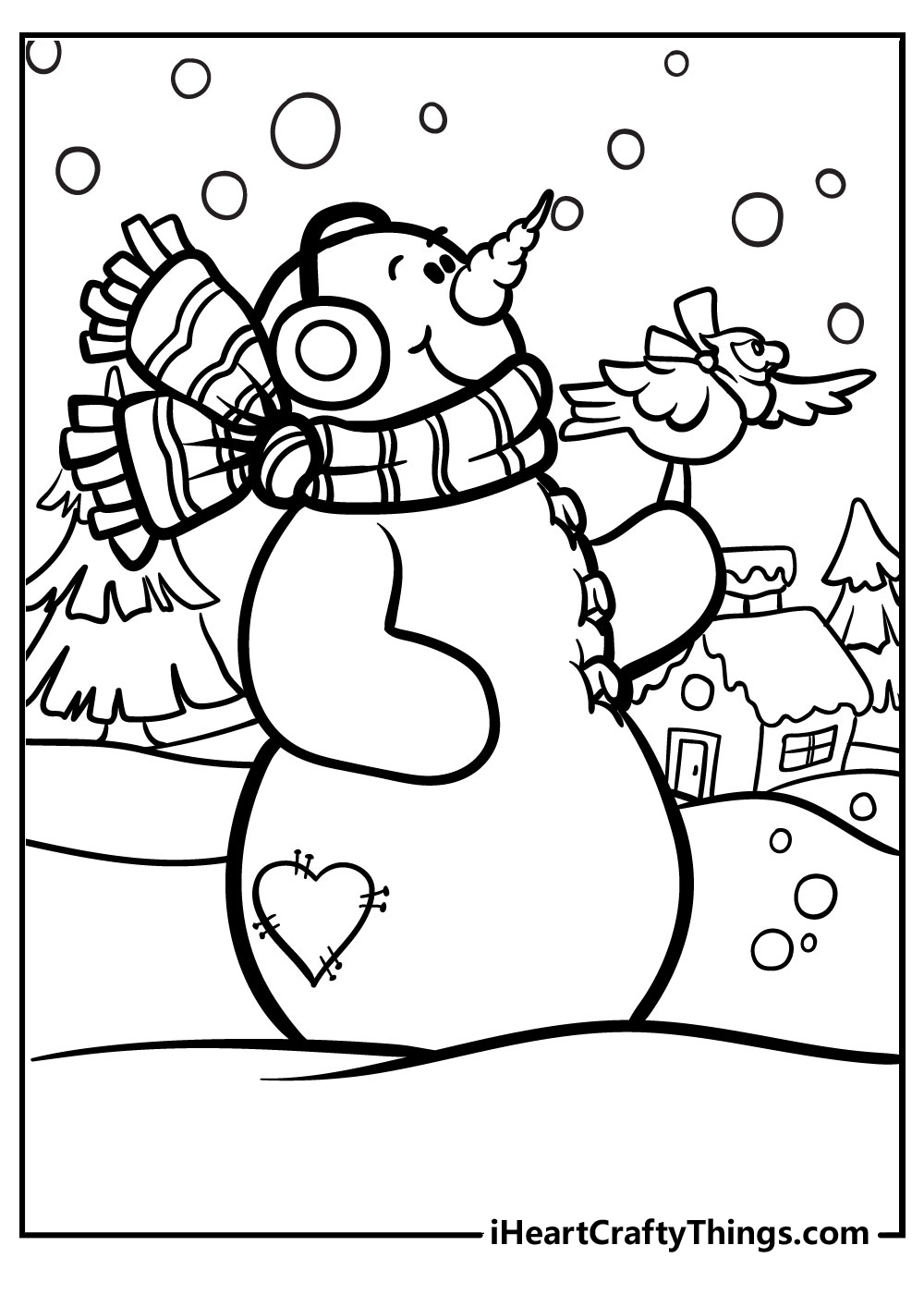 Snowman coloring pages free printables