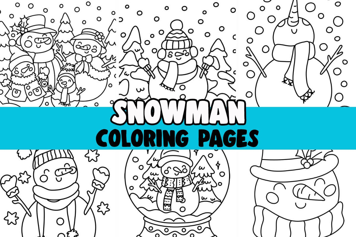 Snowman coloring pages free printables