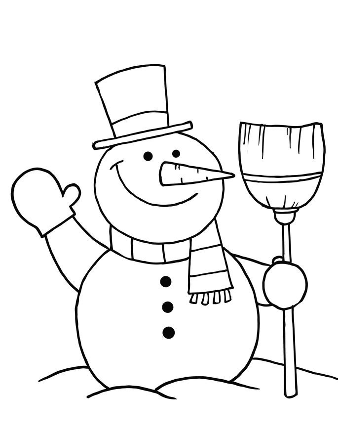 Free printable snowman coloring pages for kids