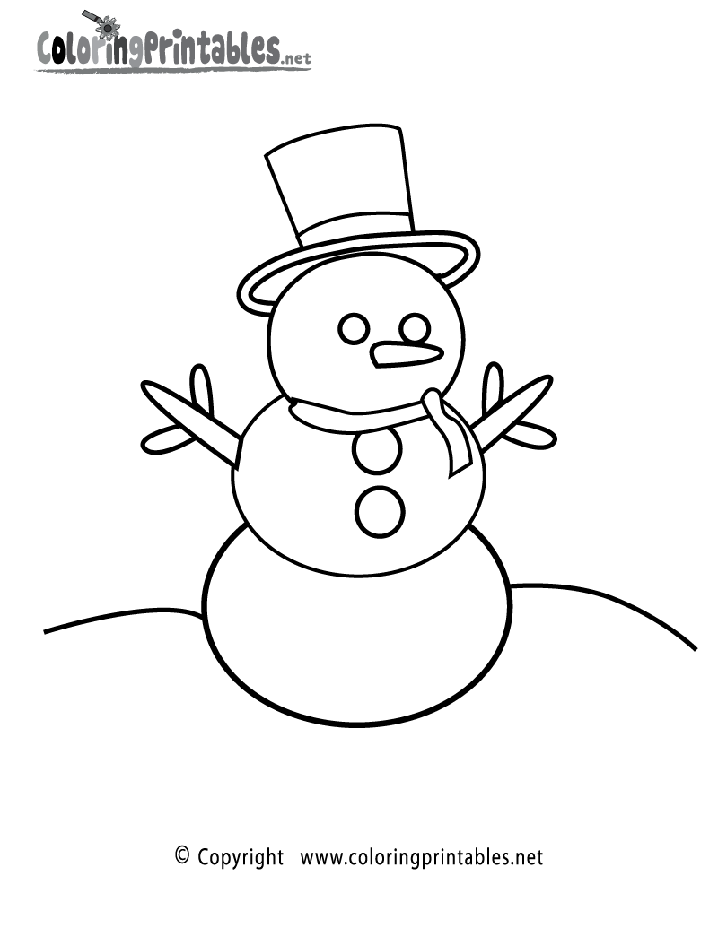 Snowman coloring page