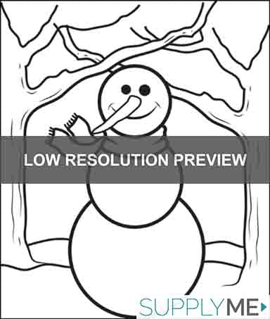 Printable snowman coloring page for kids â