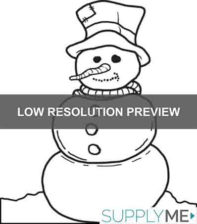 Printable snowman coloring page for kids â