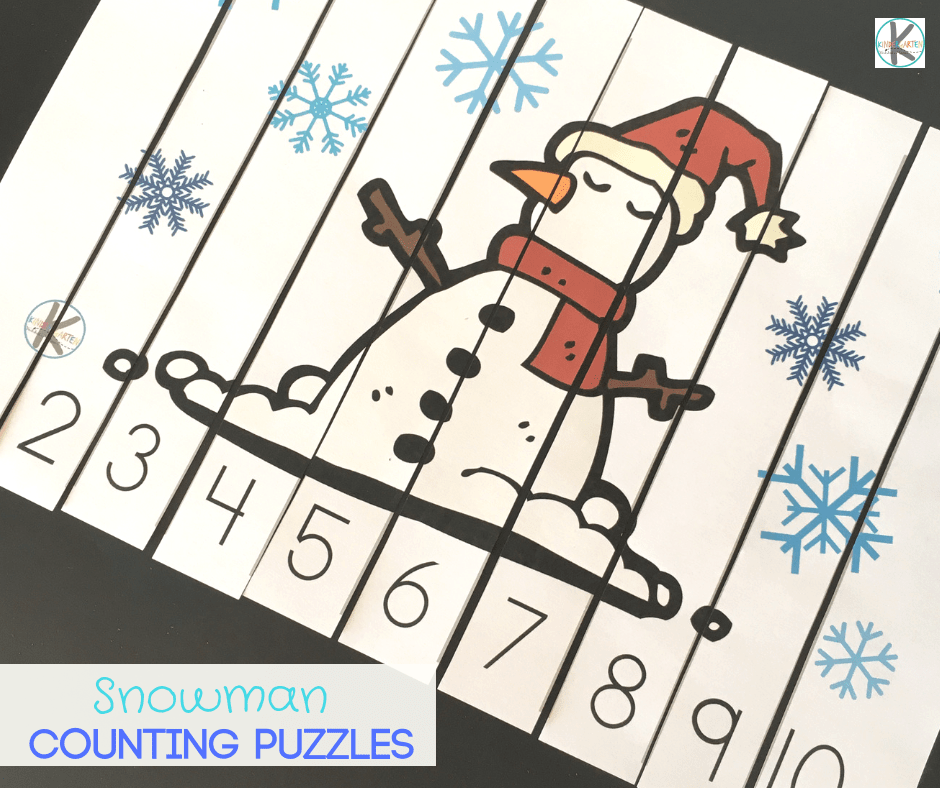 Count to snowman puzzle