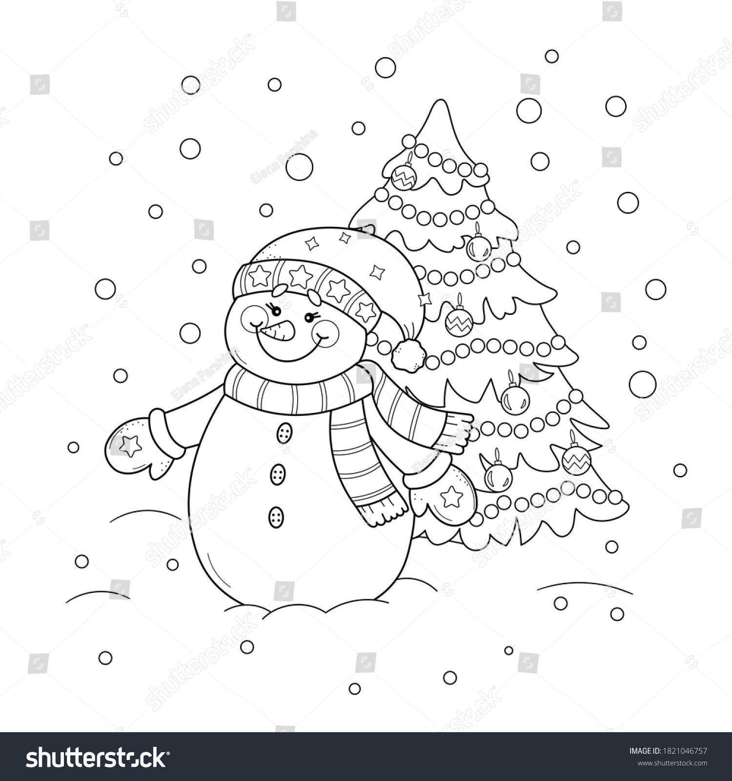 Thousand christmas coloring page snowman royalty