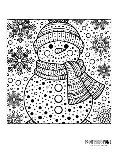 Cool snowman coloring pages plus snowman word search mazes to chill out with at