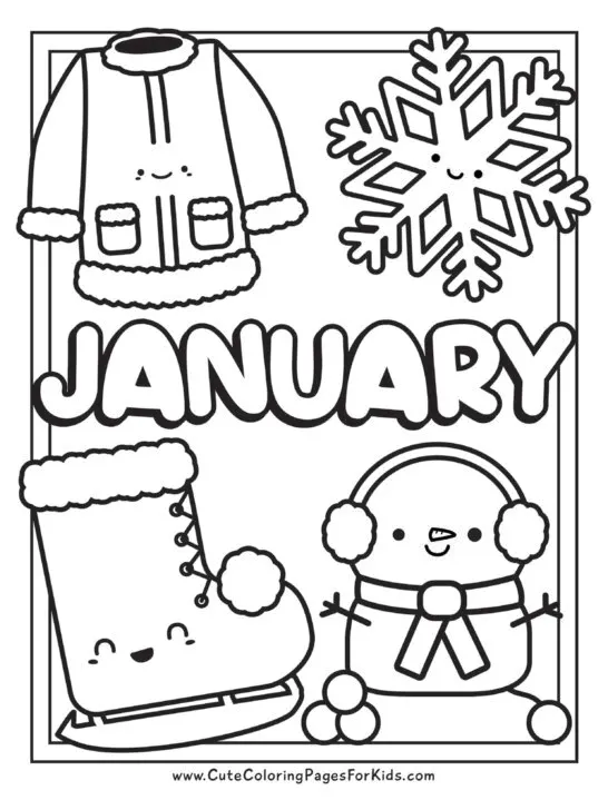 January coloring pages