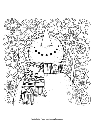 Snowman coloring page â free printable pdf from