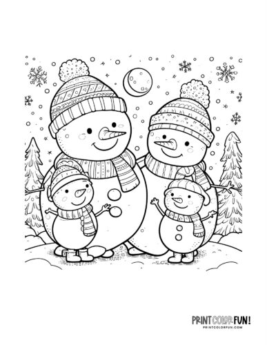 Cool snowman coloring pages plus snowman word search mazes to chill out with at